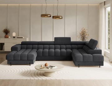 Feraria 6-seters boblete sovesofa med divan og sjeselong, oppbevaring, høyre - Royal 05 - Møbler - Sofaer - Sovesofaer - Hjørnesovesofa