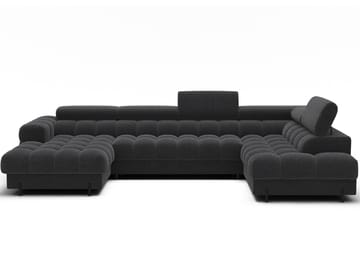 Feraria 6-seters boblete sovesofa med divan og sjeselong, oppbevaring, høyre - Royal 05 - Møbler - Sofaer - Sovesofaer - Hjørnesovesofa