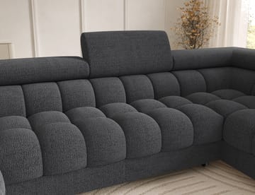 Feraria 6-seters boblete sovesofa med divan og sjeselong, oppbevaring, høyre - Royal 05 - Møbler - Sofaer - Sovesofaer - Hjørnesovesofa