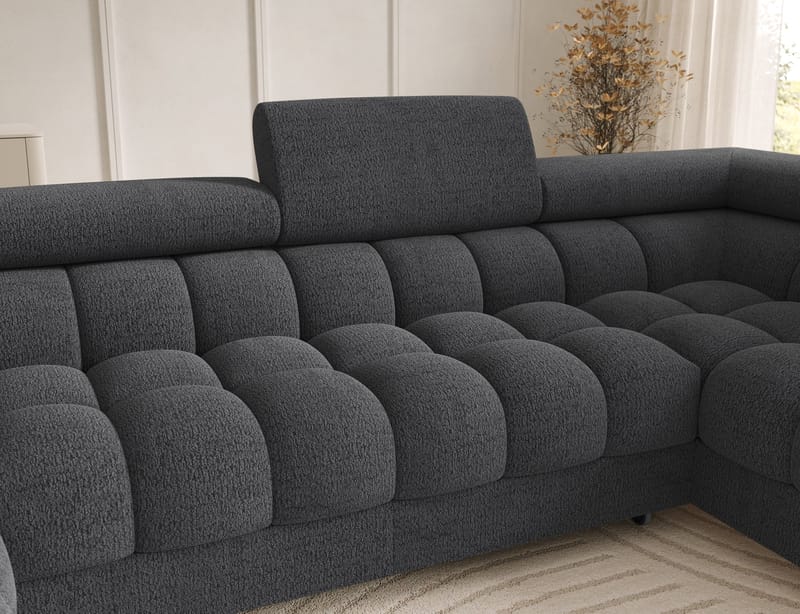 Feraria 6-seters boblete sovesofa med divan og sjeselong, oppbevaring, høyre - Royal 05 - Møbler - Sofaer - Sovesofaer - Hjørnesovesofa