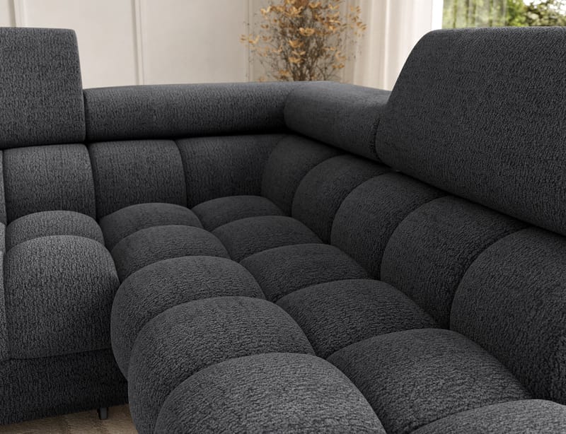 Feraria 6-seters boblete sovesofa med divan og sjeselong, oppbevaring, høyre - Royal 05 - Møbler - Sofaer - Sovesofaer - Hjørnesovesofa