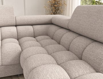 Feraria 6-seters boblete sovesofa med divan og sjeselong, oppbevaring, høyre - Royal 18 - Møbler - Sofaer - Sovesofaer - Hjørnesovesofa