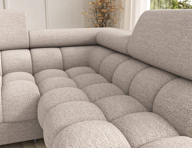 Feraria 6-seters boblete sovesofa med divan og sjeselong, oppbevaring, høyre - Royal 18 - Møbler - Sofaer - Sovesofaer - Hjørnesovesofa