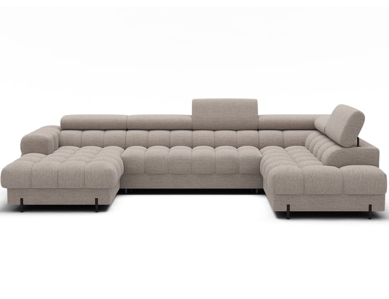 Feraria 6-seters boblete sovesofa med divan og sjeselong, oppbevaring, høyre - Royal 18 - Møbler - Sofaer - Sovesofaer - Hjørnesovesofa