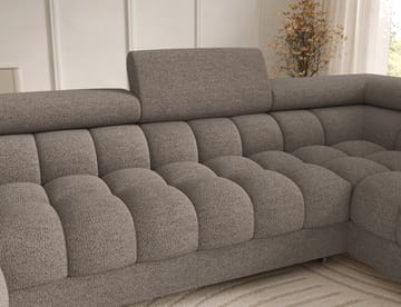 Feraria 6-seters boblete sovesofa med divan og sjeselong, oppbevaring, høyre - Royal 20 - Møbler - Sofaer - Sovesofaer - Hjørnesovesofa