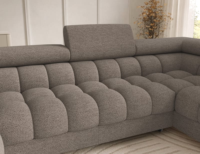 Feraria 6-seters boblete sovesofa med divan og sjeselong, oppbevaring, høyre - Royal 20 - Møbler - Sofaer - Sovesofaer - Hjørnesovesofa