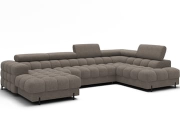 Feraria 6-seters boblete sovesofa med divan og sjeselong, oppbevaring, høyre - Royal 20 - Møbler - Sofaer - Sovesofaer - Hjørnesovesofa