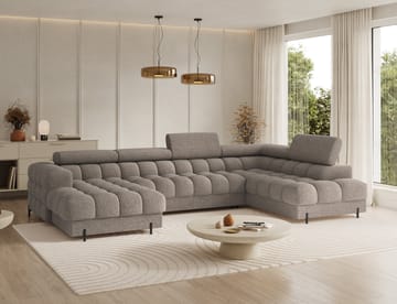 Feraria 6-seters boblete sovesofa med divan og sjeselong, oppbevaring, høyre - Royal 20 - Møbler - Sofaer - Sovesofaer - Hjørnesovesofa