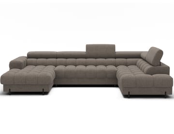 Feraria 6-seters boblete sovesofa med divan og sjeselong, oppbevaring, høyre - Royal 20 - Møbler - Sofaer - Sovesofaer - Hjørnesovesofa