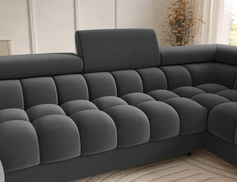 Feraria 6-seters boblete sovesofa med divan og sjeselong, oppbevaring, høyre - Sola 06 - Møbler - Sofaer - Sovesofaer - Hjørnesovesofa
