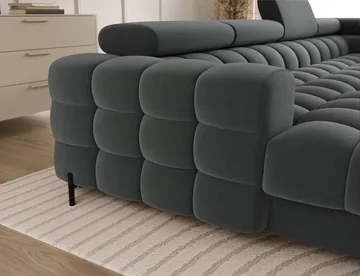 Feraria 6-seters boblete sovesofa med divan og sjeselong, oppbevaring, høyre - Sola 06 - Møbler - Sofaer - Sovesofaer - Hjørnesovesofa
