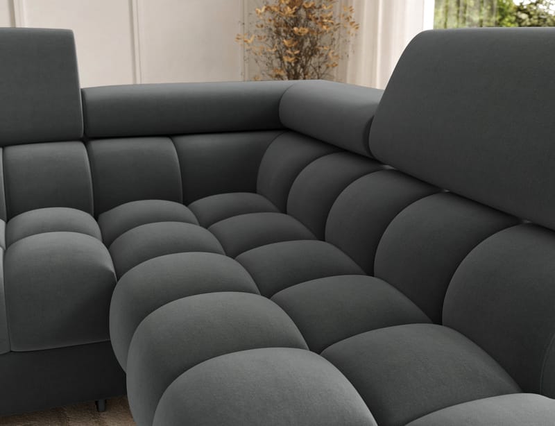 Feraria 6-seters boblete sovesofa med divan og sjeselong, oppbevaring, høyre - Sola 06 - Møbler - Sofaer - Sovesofaer - Hjørnesovesofa