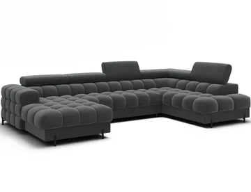 Feraria 6-seters boblete sovesofa med divan og sjeselong, oppbevaring, høyre - Sola 06 - Møbler - Sofaer - Sovesofaer - Hjørnesovesofa