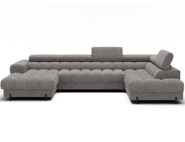 Feraria 6-seters boblete sovesofa med divan og sjeselong, oppbevaring, høyre - Pellerito 20 - Møbler - Sofaer - Sovesofaer - Hjørnesovesofa