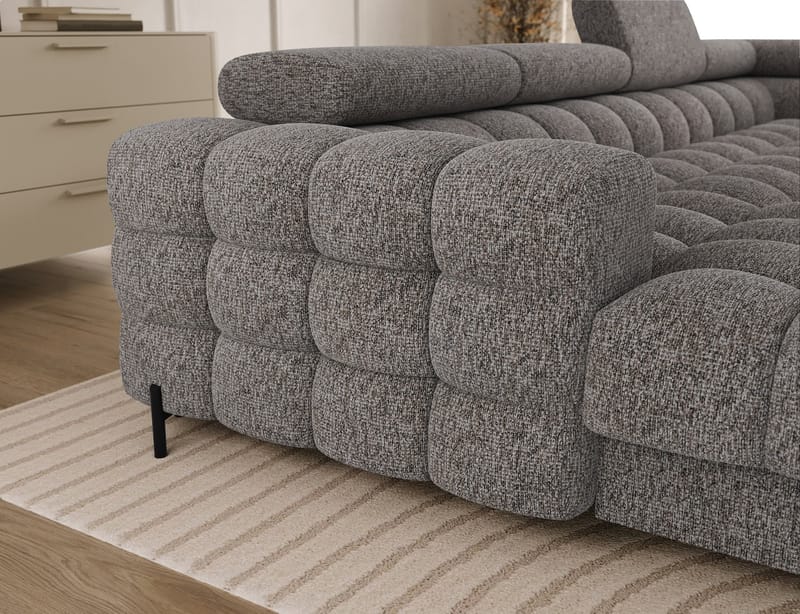 Feraria 6-seters boblete sovesofa med divan og sjeselong, oppbevaring, høyre - Pellerito 20 - Møbler - Sofaer - Sovesofaer - Hjørnesovesofa