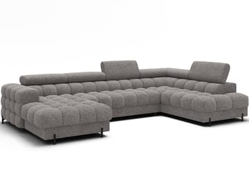 Feraria 6-seters boblete sovesofa med divan og sjeselong, oppbevaring, høyre - Pellerito 20 - Møbler - Sofaer - Sovesofaer - Hjørnesovesofa