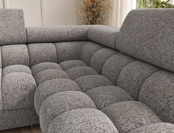 Feraria 6-seters boblete sovesofa med divan og sjeselong, oppbevaring, høyre - Pellerito 20 - Møbler - Sofaer - Sovesofaer - Hjørnesovesofa