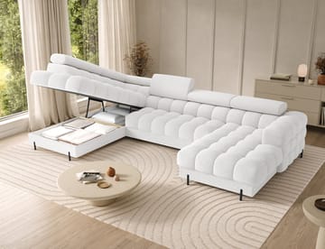 Feraria 6-seters Bubblig sovesofa med divan og sjeselong, oppbevaring Venstre - Royal 01 - Møbler - Sofaer - Sovesofaer - Hjørnesovesofa