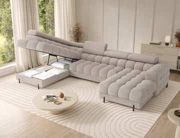 Feraria 6-seters Bubblig sovesofa med divan og sjeselong, oppbevaring Venstre - Royal 18 - Møbler - Sofaer - Sovesofaer - Hjørnesovesofa
