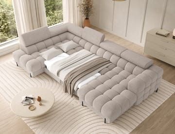 Feraria 6-seters Bubblig sovesofa med divan og sjeselong, oppbevaring Venstre - Royal 18 - Møbler - Sofaer - Sovesofaer - Hjørnesovesofa