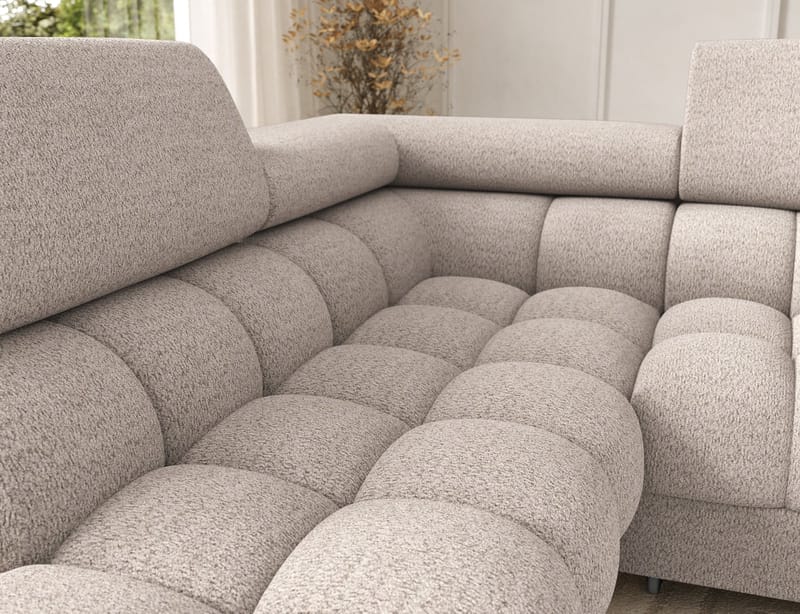 Feraria 6-seters Bubblig sovesofa med divan og sjeselong, oppbevaring Venstre - Royal 18 - Møbler - Sofaer - Sovesofaer - Hjørnesovesofa