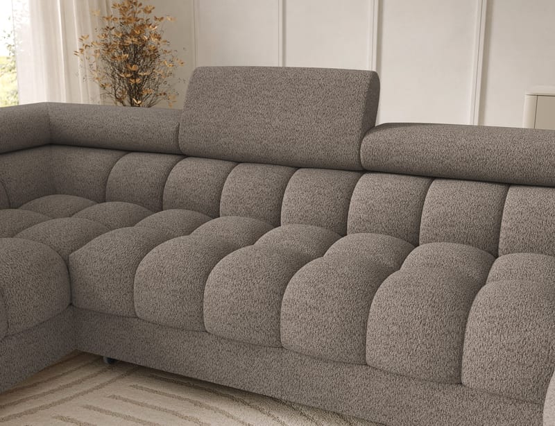 Feraria 6-seters Bubblig sovesofa med divan og sjeselong, oppbevaring Venstre - Royal 20 - Møbler - Sofaer - Sovesofaer - Hjørnesovesofa