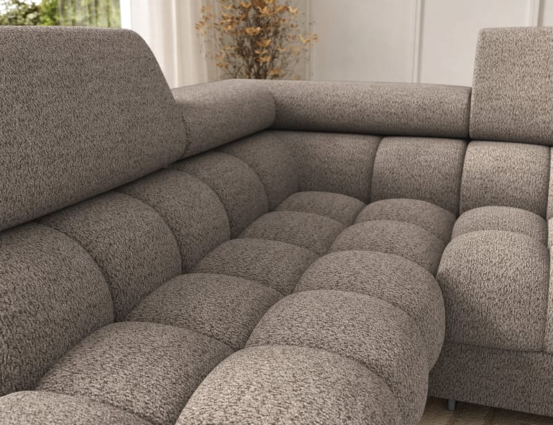Feraria 6-seters Bubblig sovesofa med divan og sjeselong, oppbevaring Venstre - Royal 20 - Møbler - Sofaer - Sovesofaer - Hjørnesovesofa