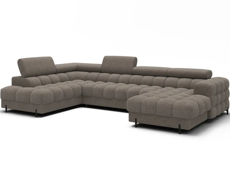 Feraria 6-seters Bubblig sovesofa med divan og sjeselong, oppbevaring Venstre, Royal 20