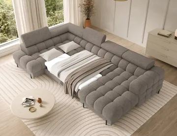 Feraria 6-seters Bubblig sovesofa med divan og sjeselong, oppbevaring Venstre - Royal 20 - Møbler - Sofaer - Sovesofaer - Hjørnesovesofa