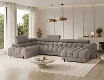 Feraria 6-seters Bubblig sovesofa med divan og sjeselong, oppbevaring Venstre - Royal 20 - Møbler - Sofaer - Sovesofaer - Hjørnesovesofa