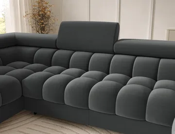 Feraria 6-seters Bubblig sovesofa med divan og sjeselong, oppbevaring Venstre - Sola 06 - Møbler - Sofaer - Sovesofaer - Hjørnesovesofa