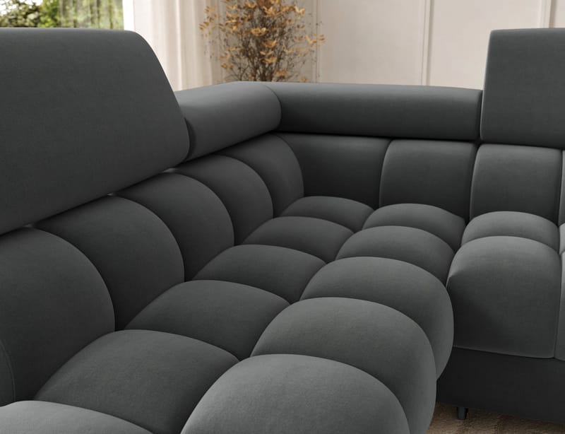 Feraria 6-seters Bubblig sovesofa med divan og sjeselong, oppbevaring Venstre - Sola 06 - Møbler - Sofaer - Sovesofaer - Hjørnesovesofa
