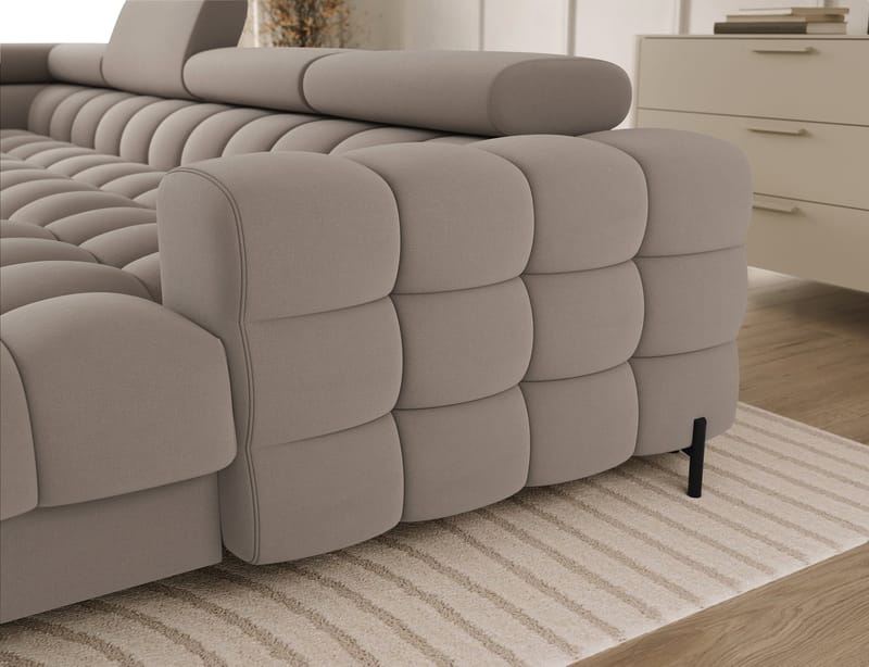 Feraria 6-seters Bubblig sovesofa med divan og sjeselong, oppbevaring Venstre - Sola 18 - Møbler - Sofaer - Sovesofaer - Hjørnesovesofa