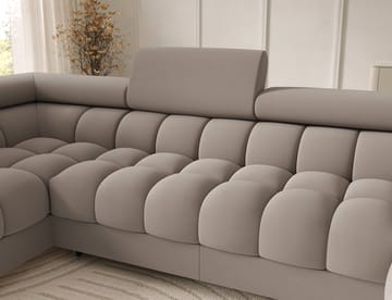 Feraria 6-seters Bubblig sovesofa med divan og sjeselong, oppbevaring Venstre - Sola 18 - Møbler - Sofaer - Sovesofaer - Hjørnesovesofa