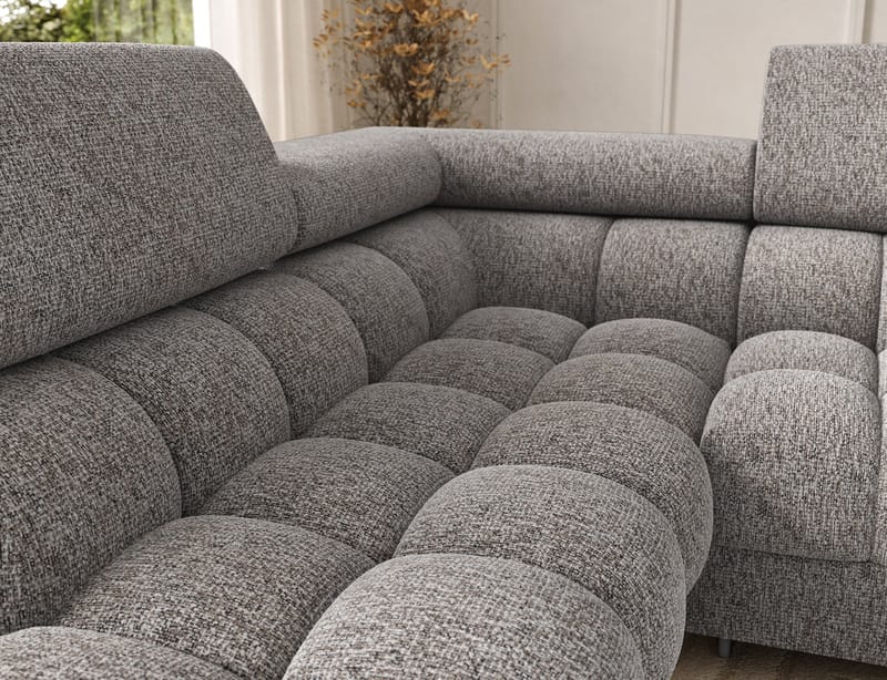 Feraria 6-seters Bubblig sovesofa med divan og sjeselong, oppbevaring Venstre - Pellerito 20 - Møbler - Sofaer - Sovesofaer - Hjørnesovesofa