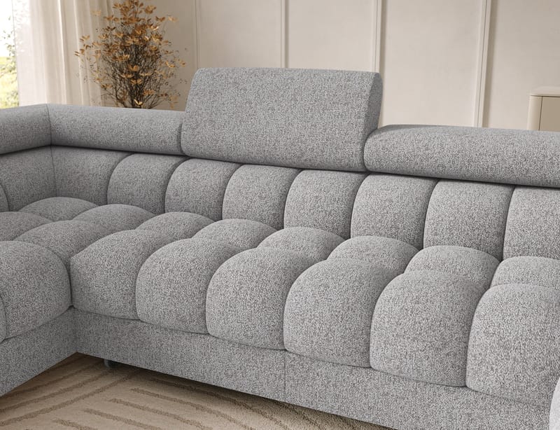 Feraria 6-seters Bubblig sovesofa med divan og sjeselong, oppbevaring Venstre - Pellerito 03 - Møbler - Sofaer - Sovesofaer - Hjørnesovesofa