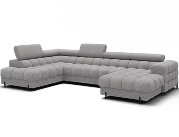Feraria 6-seters Bubblig sovesofa med divan og sjeselong, oppbevaring Venstre - Pellerito 03 - Møbler - Sofaer - Sovesofaer - Hjørnesovesofa