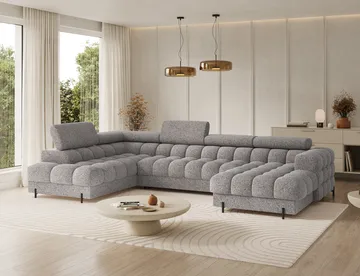 Feraria 6-seters Bubblig sovesofa med divan og sjeselong, oppbevaring Venstre - Pellerito 20 - Møbler - Sofaer - Sovesofaer - Hjørnesovesofa