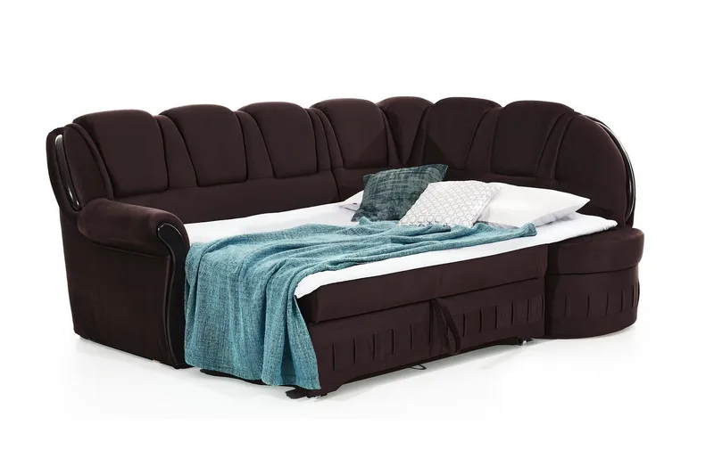 Fica Sovesofa med Sjeselong Høyre - Brun - Møbler - Sofaer - Sovesofaer - Langsgående sovesofa