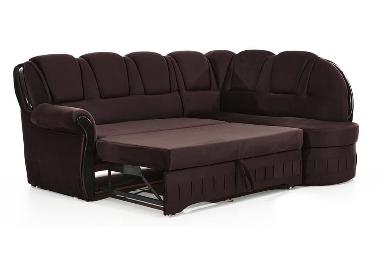 Fica Sovesofa med Sjeselong Høyre - Brun - Møbler - Sofaer - Sovesofaer - Langsgående sovesofa