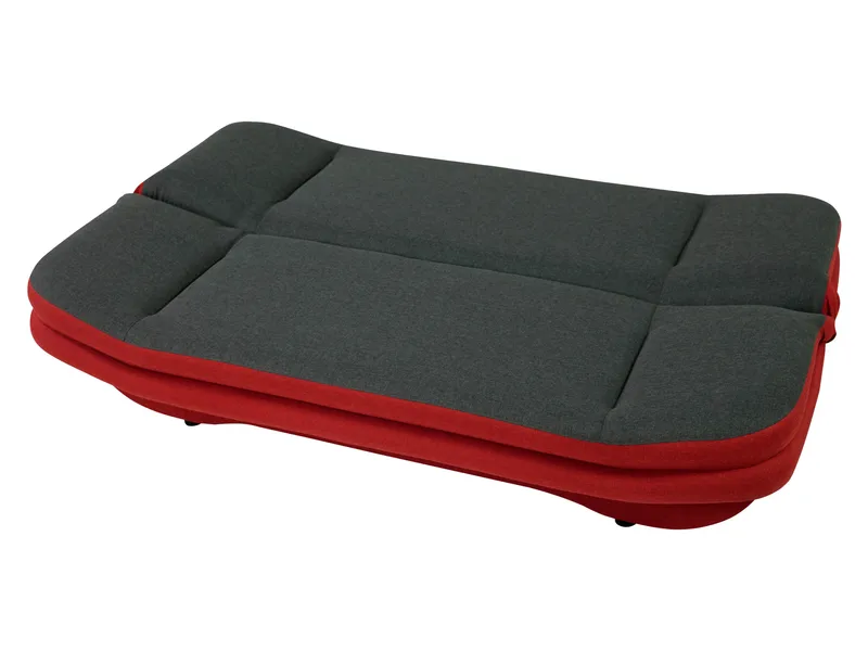Figurelle 2-seter Rektangulær Sovesofa med Oppbevaring i Stoff - Grå - Møbler - Sofaer - Sovesofaer - 2 seters sovesofa