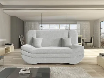 Figurelle 2-seter Rektangulær Sovesofa med Oppbevaring i Stoff - Grå - Møbler - Sofaer - Sovesofaer - 2 seters sovesofa