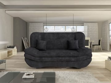 Figurelle 3-seters sovesofa - svart - Møbler - Sofaer - Sovesofaer - 2 seters sovesofa