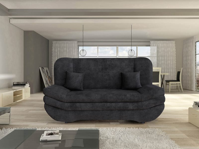 Figurelle 3-seters sovesofa - svart - Møbler - Sofaer - Sovesofaer - 2 seters sovesofa