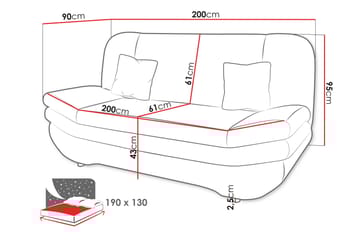 Figurelle Sovesofa 2-Seter - Beige - Møbler - Sofaer - Sovesofaer - 2 seters sovesofa