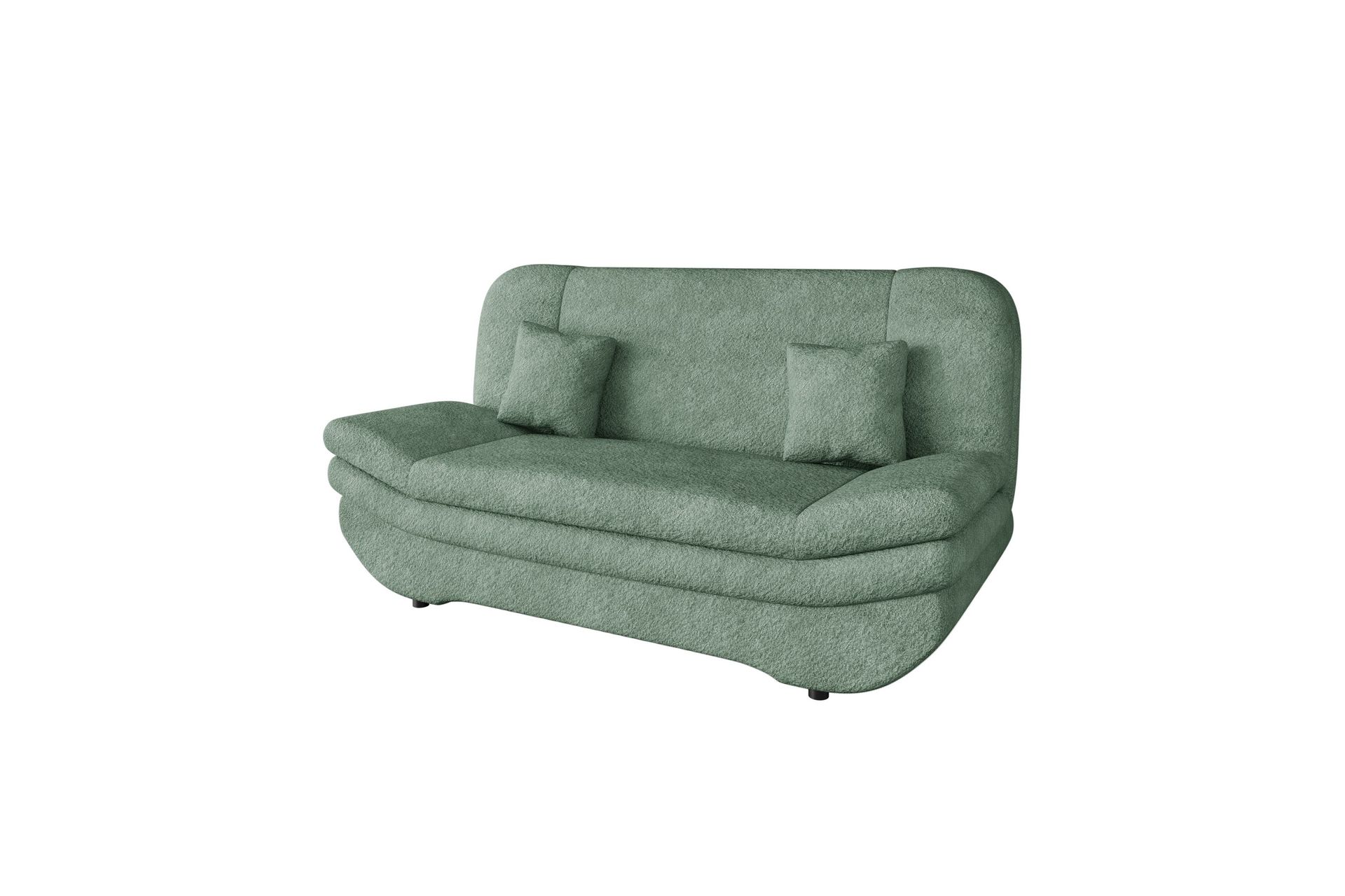 Figurelle Sovesofa 2-seter i Bouclé - Grønn - Møbler - Sofaer - Sovesofaer - 2 seters sovesofa