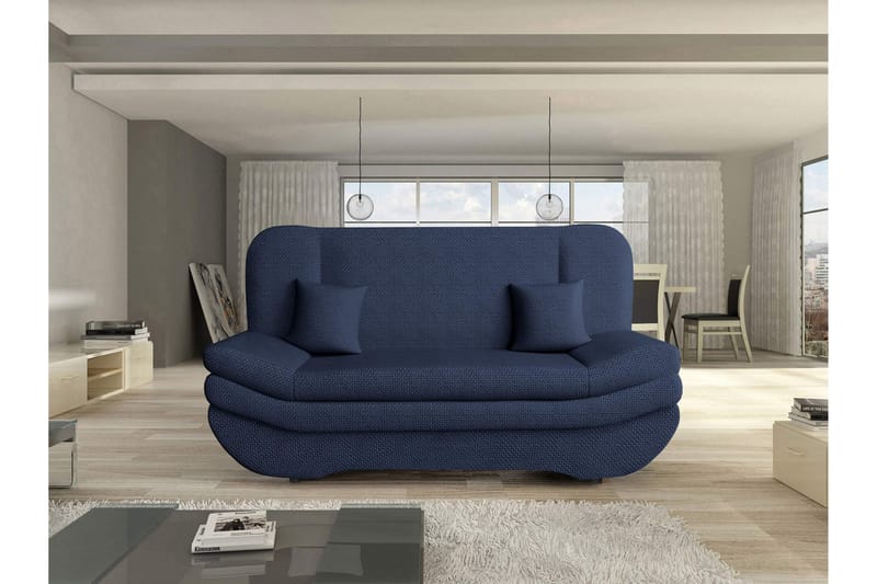 Figurelle Sovesofa 2-seter i Chenille - Blå - Møbler - Sofaer - Sovesofaer - 2 seters sovesofa