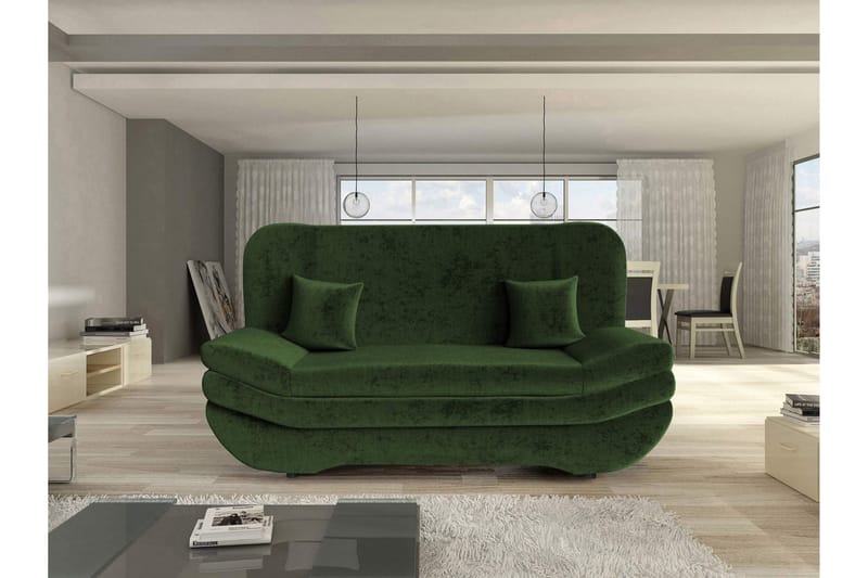 Figurelle Sovesofa 2-seter i Chenille - Grønn - Møbler - Sofaer - Sovesofaer - 2 seters sovesofa