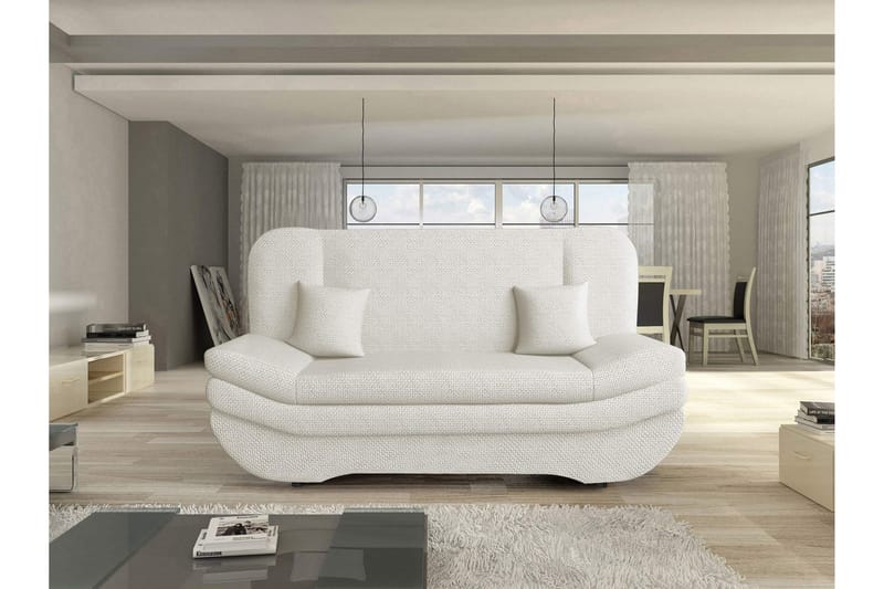 Figurelle Sovesofa 2-seter i Chenille - Hvit - Møbler - Sofaer - Sovesofaer - 2 seters sovesofa