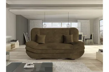 Figurelle Sovesofa 2-seter i Fløyel - Brun - Møbler - Sofaer - Sovesofaer - 2 seters sovesofa